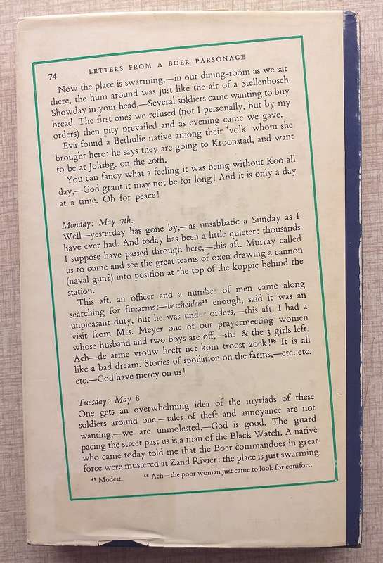 Letters from a Boer parsonage during the Anglo Boer War (Margaret Marquard)