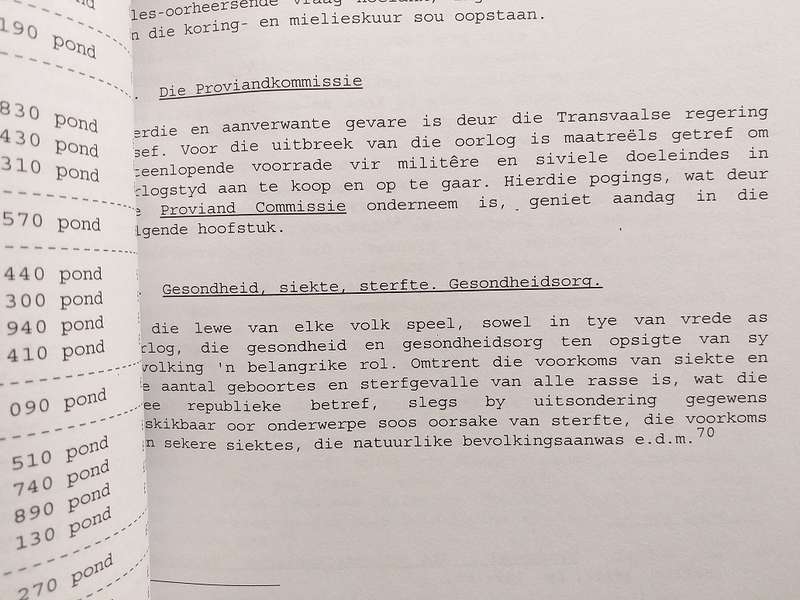 Die lotgevalle van die burgerlike bevolking tydens die Anglo Boereoorlog (Staatsargief) Vyf Volumes
