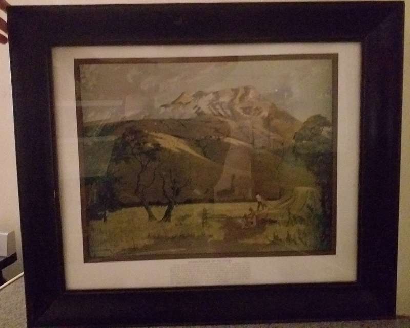Majuba (Sonsopkoms oor Majoeba framed print by WH Coetzer)