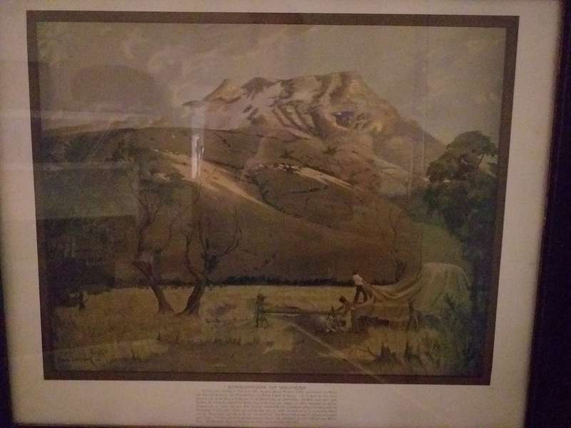 Majuba (Sonsopkoms oor Majoeba framed print by WH Coetzer)