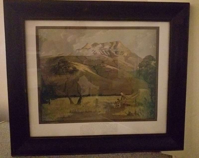 Majuba (Sonsopkoms oor Majoeba framed print by WH Coetzer)