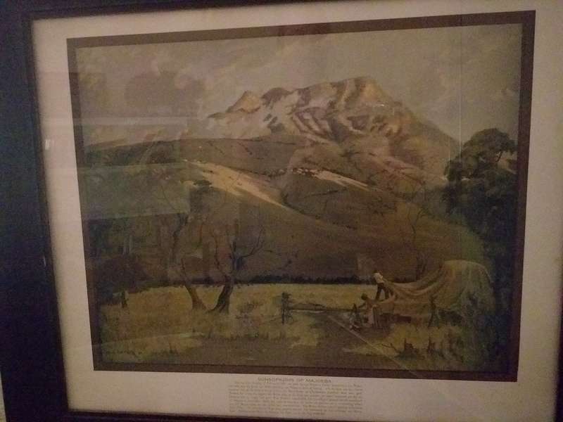 Majuba (Sonsopkoms oor Majoeba framed print by WH Coetzer)