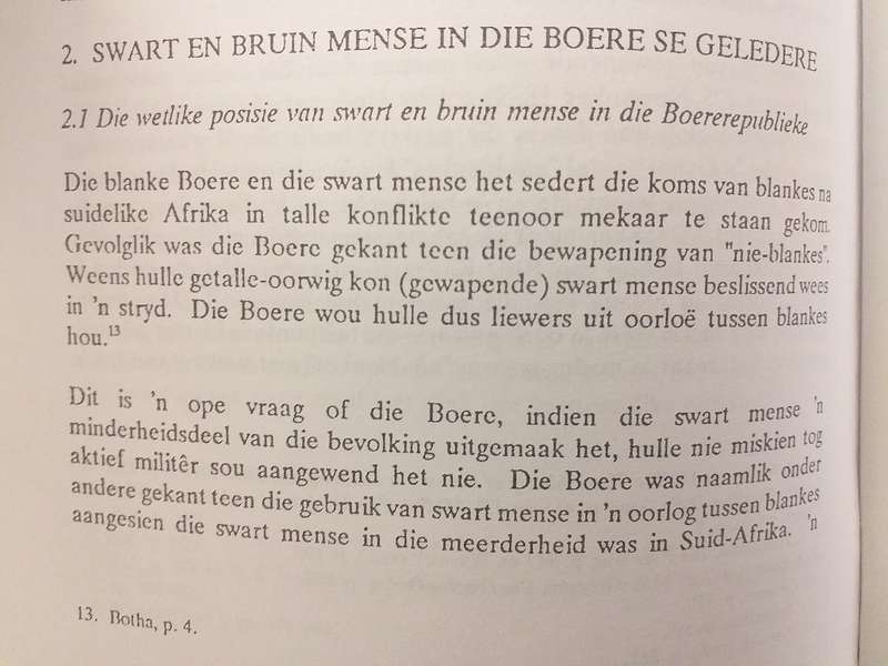 Die Militere Rol van Swart Mense, Bruin Mense en Indiers tydens die Anglo Boereoorlog -Andre Wessels