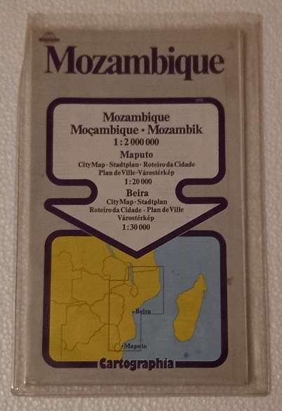 Mozambique map fold open type