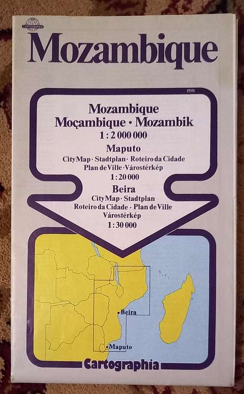 Mozambique map fold open type