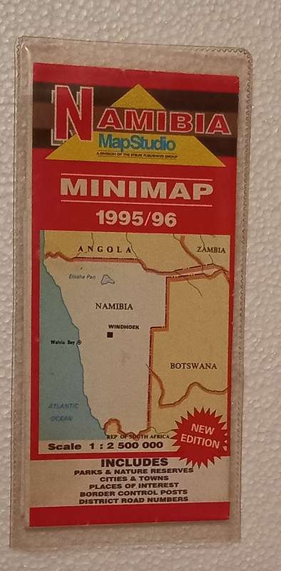 Namibia Pocket Fold open map 1996