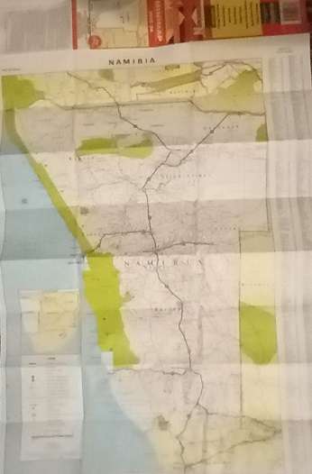 Namibia Pocket Fold open map 1996
