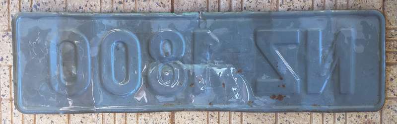 Old / vintage number plate NZ 1800