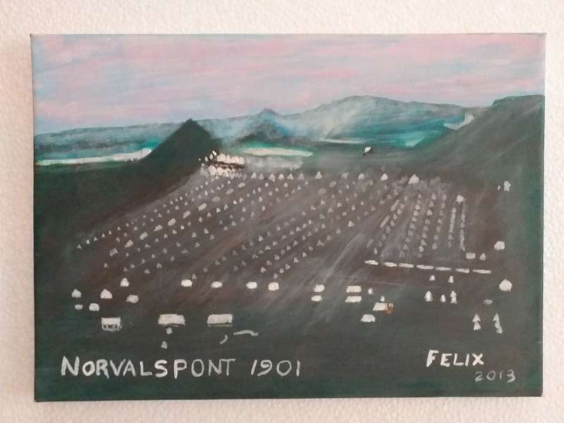 Norvalspont konsentrasiekamp olieverf deur Felix