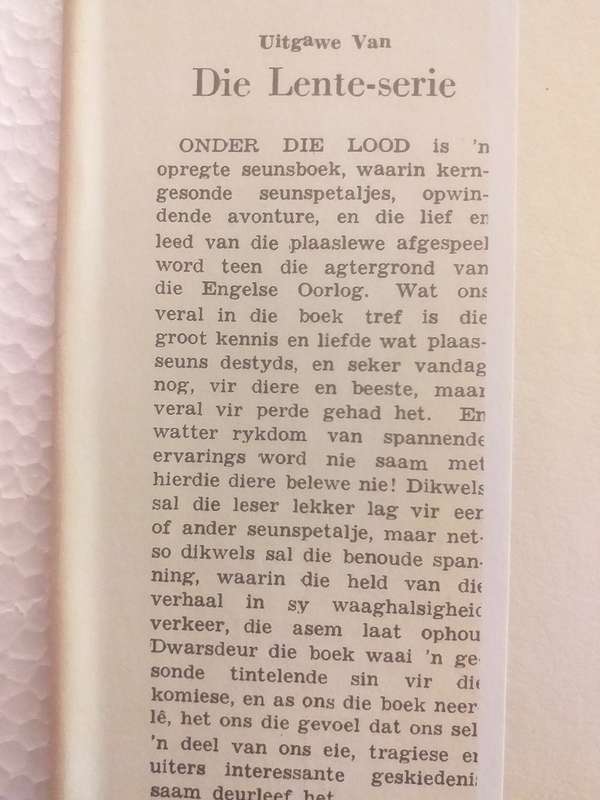 Onder die lood (JP Muller)