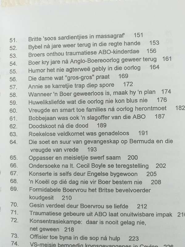 Ons lesers vertel Dele 1 en 2 (Anglo Boereoorlog)