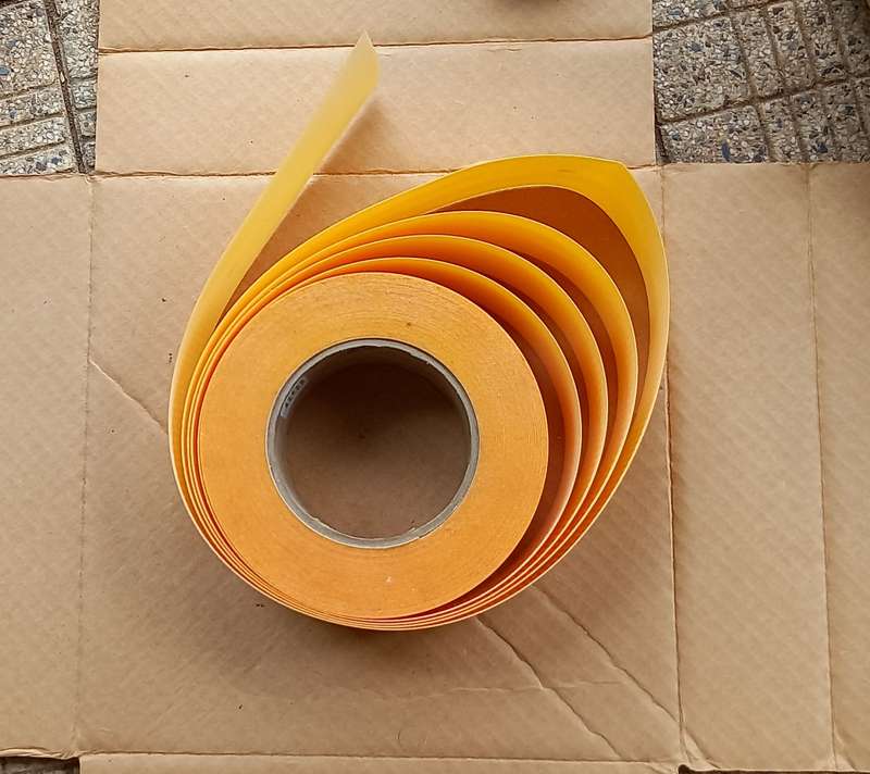 20+ metres of 55mm orange trailer reflective tape - roll
