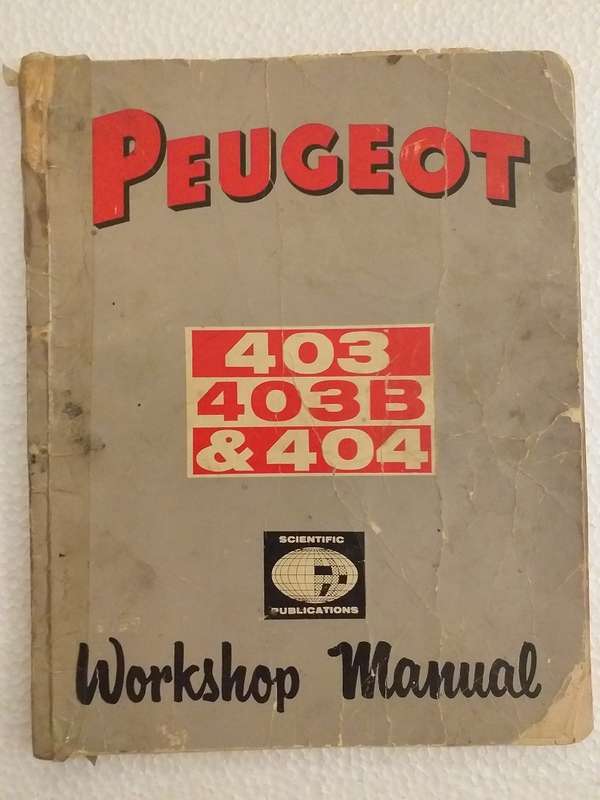 Peugeot 403, 403B and 404 Workshop manual *** READING COPY ***