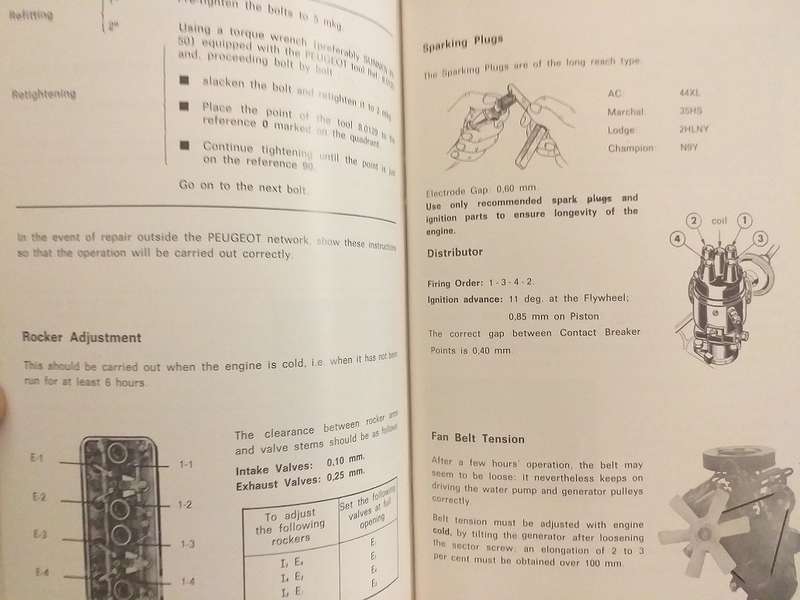 Peugeot 404 Sedan Instruksiehandleiding / Instruction manual