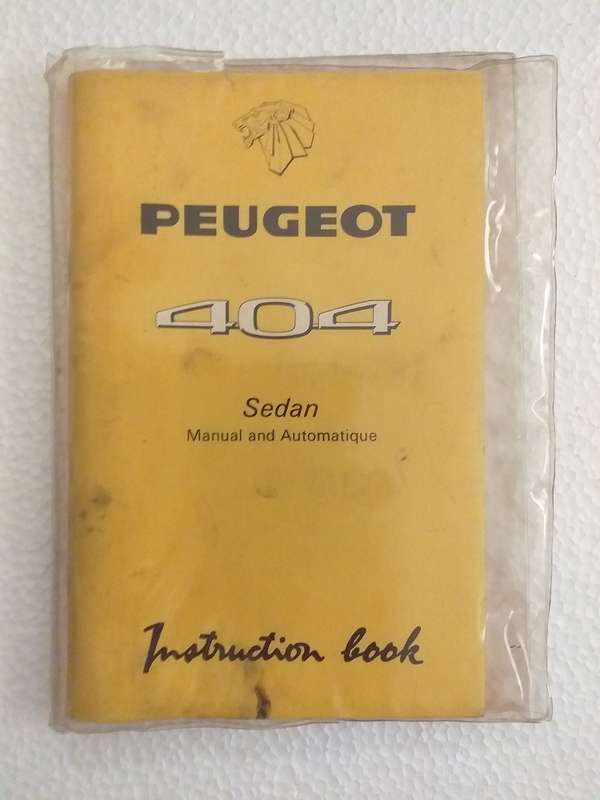 Peugeot 404 Sedan Instruksiehandleiding / Instruction manual