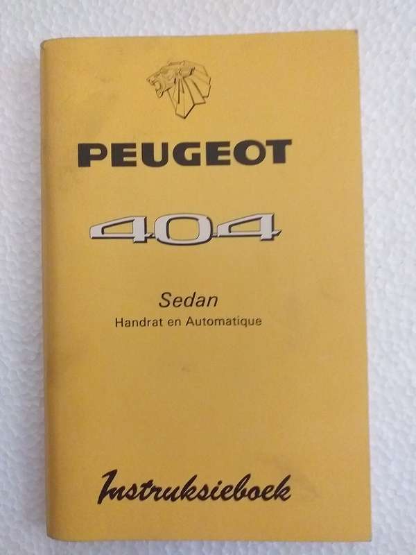 Peugeot 404 Sedan Instruksiehandleiding / Instruction manual