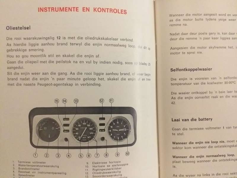 Peugeot 404 Sedan Instruksiehandleiding / Instruction manual