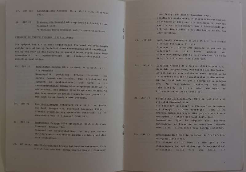 Pierneef Museumuitstalling brosjure : Drie skilderperiodes