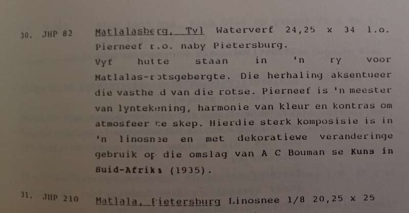 Pierneef Museumuitstalling brosjure : Drie skilderperiodes
