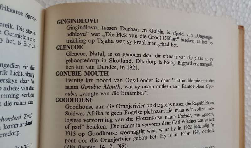 Suid-Afrikaanse Pleknaamwoordeboek Deel 1 (PJ Nienaber)
