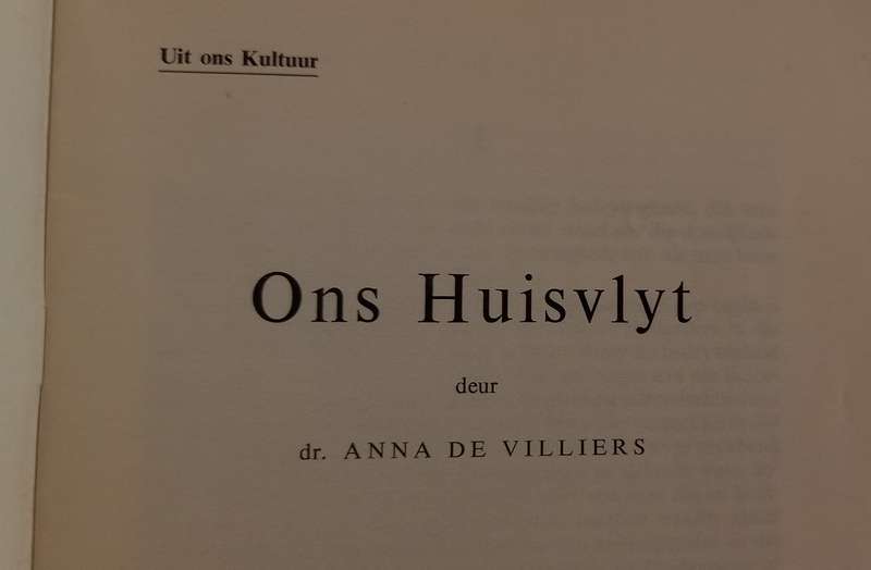 SAUK publikasie Ons Huisvlyt