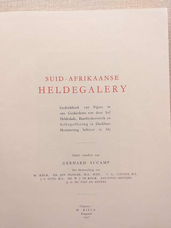 Suid Afrikaanse Heldegalery (Gerhard Aucamp et al)