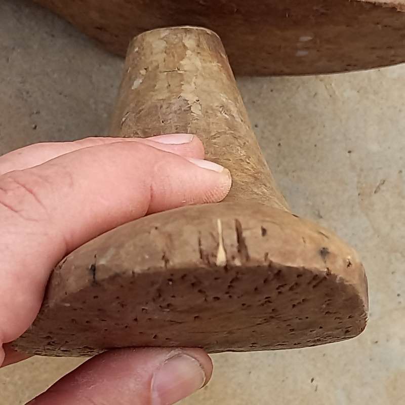 Antique pair of wooden shoe forms approx 25cm long
