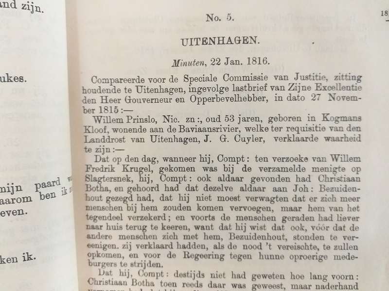 Slachtersnek 1815 door HCV Leibbrandt (1902)