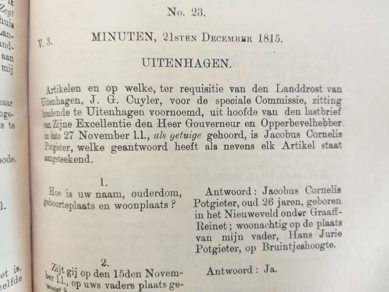 Slachtersnek 1815 door HCV Leibbrandt (1902)