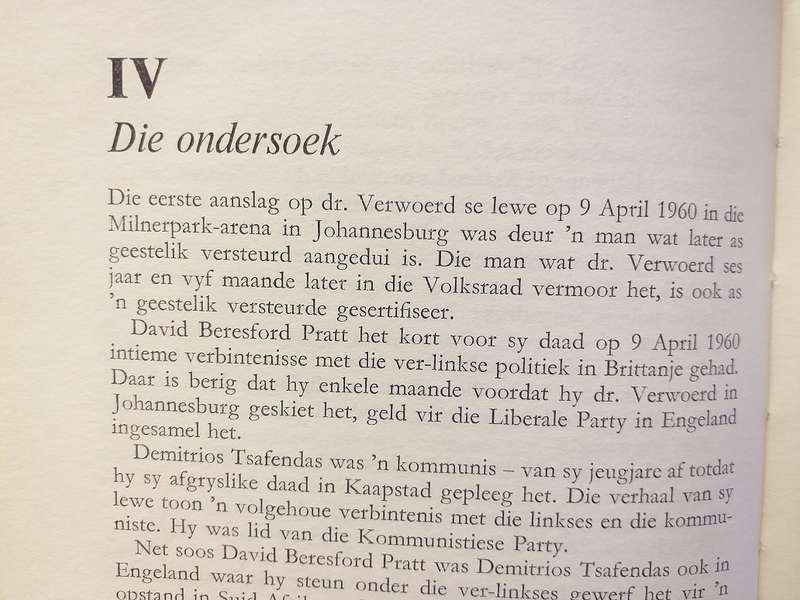 Die sluipmoord op Dr Verwoerd (BM Schoeman)
