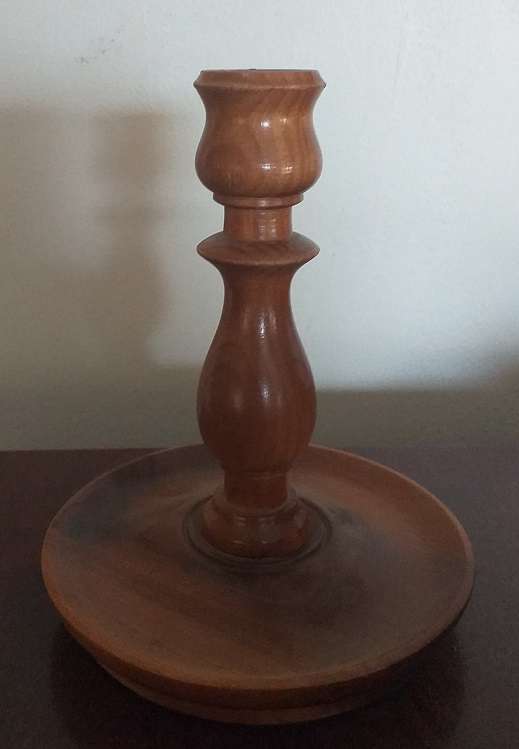 Antique Stinkwood Candle holder 1 of 2
