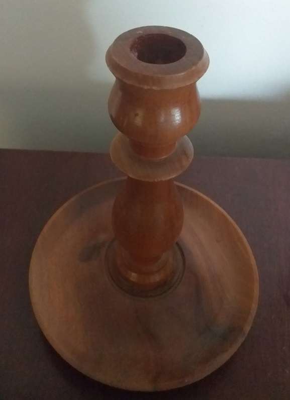 Antique Stinkwood Candle holder 1 of 2