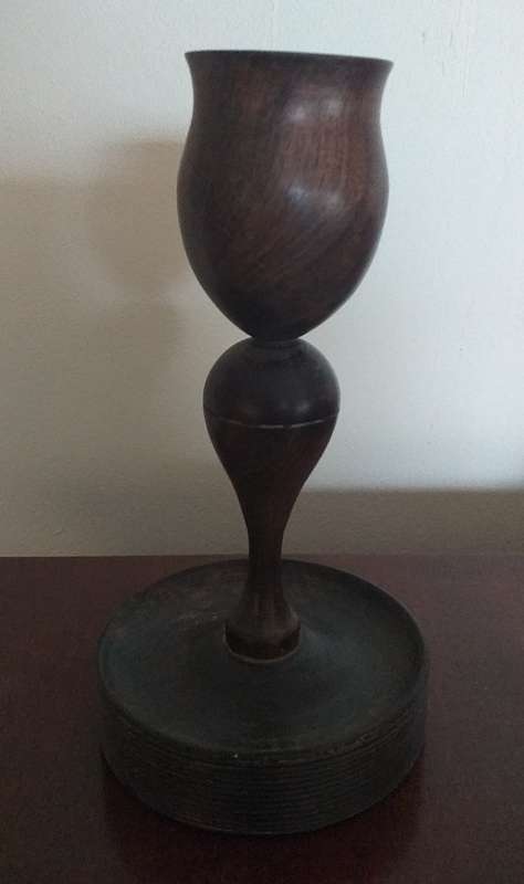 Antique Stinkwood Candle holder 2 of 2