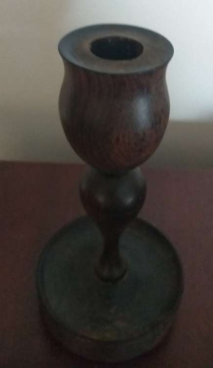 Antique Stinkwood Candle holder 2 of 2