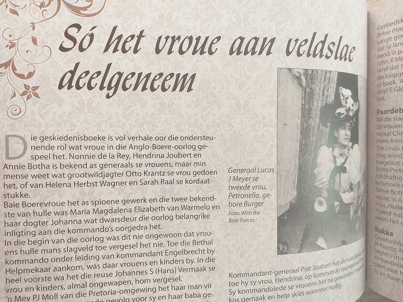 Toeka se dae: Die karakters (Angie Kleijn) (ZAR artikels uit Bronberger)