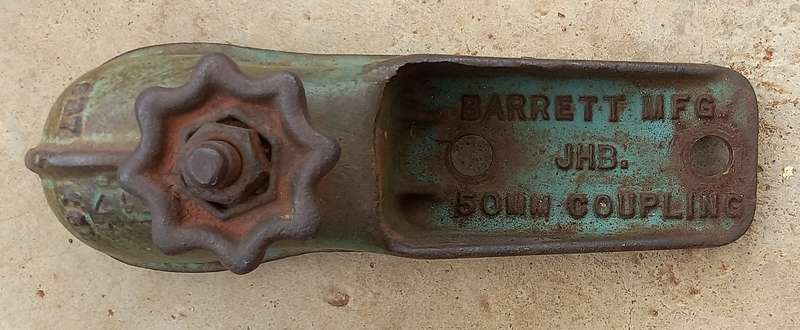 Trailer coupler Barrett Mfg Jhb