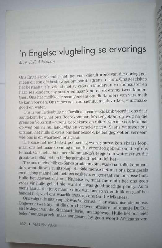Veg en vlug (JC Steyn) Ware verhale uit die Anglo Boereoorlog