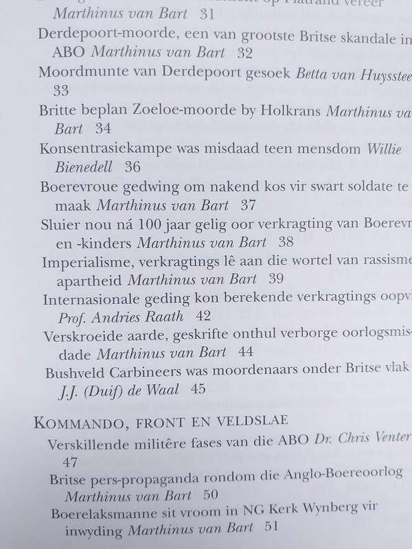 Vir Vryheid en vir Reg Anglo Boereoorlog gedenkboek (Red Van Bart & Scholtz)
