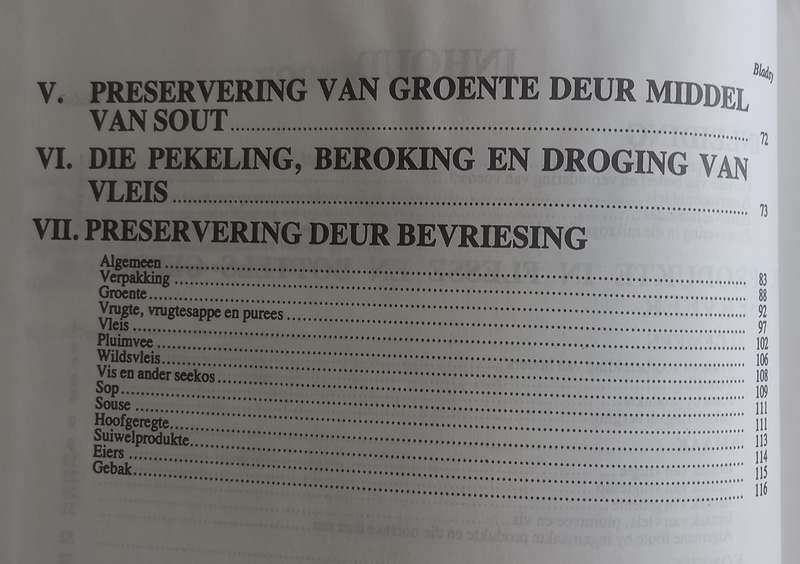 Voedselpreservering (Volksraad Tuisteskepping) 1986
