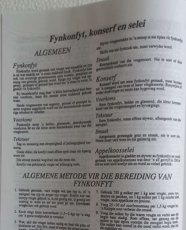Voedselpreservering (Volksraad Tuisteskepping) 1986