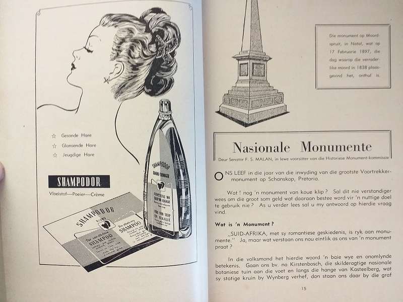 Voortrekkermonument Soewenier 1949 boek