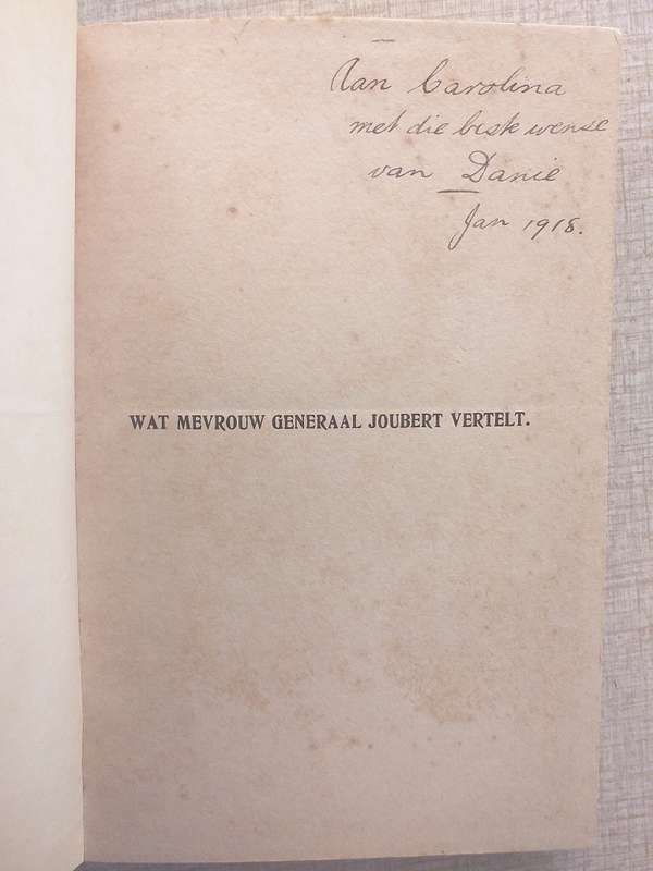 Wat Mevouw Generaal Joubert Vertelt (L Rompel Koopman)