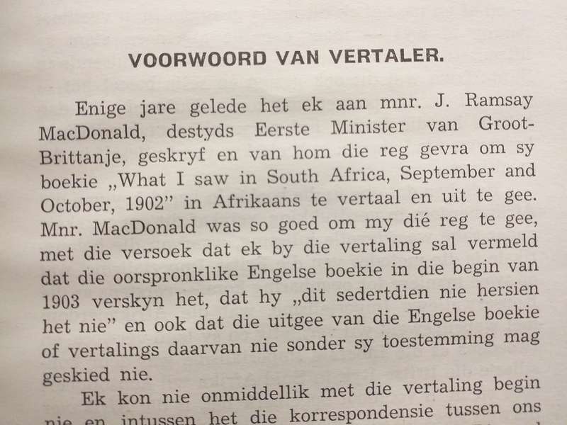Wat ek in Suid-Afrika gesien het (J Ramsay Macdonald) vertaal deur J Albert Coetzee