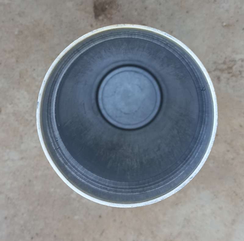 Brown metal cylindrical container / canister ex SAW / SADF 1980s