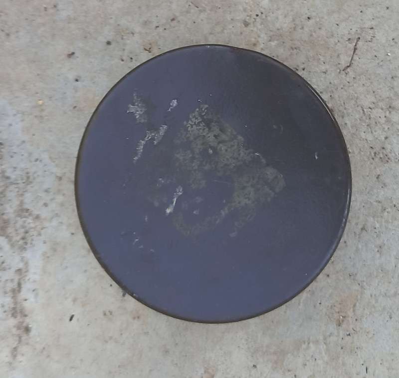 Brown metal cylindrical container / canister ex SAW / SADF 1980s