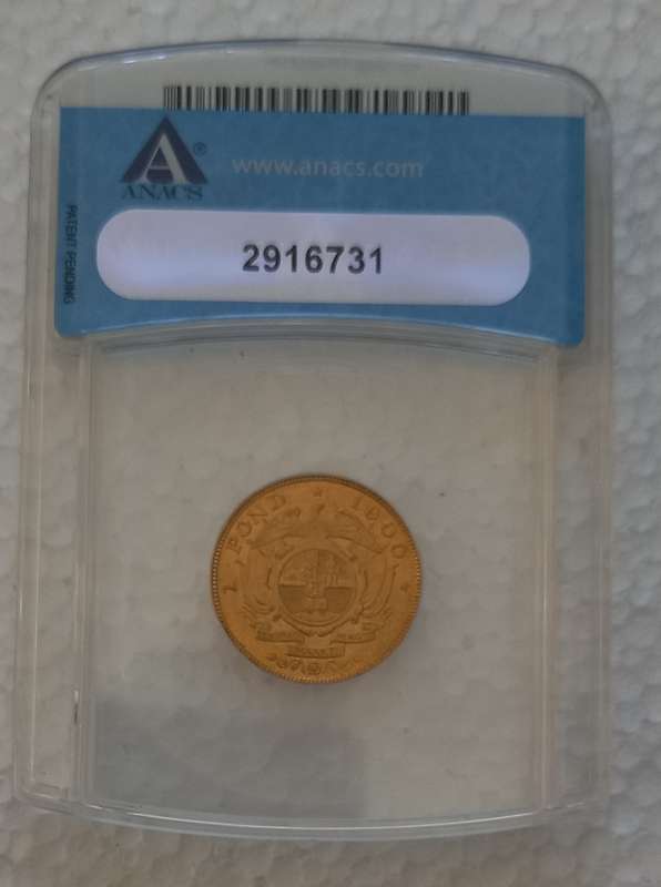 1900 ZAR Anacs AU58 pond
