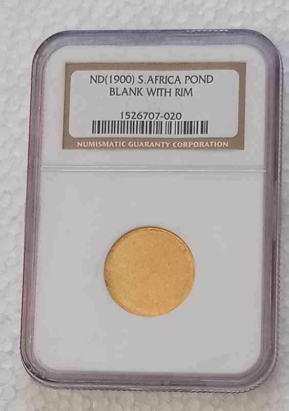 1900 ZAR NGC gold kaalpond with rim