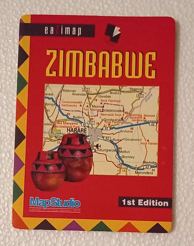 Zimbabwe map fold open type