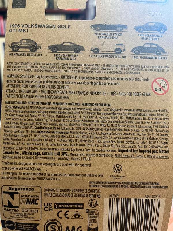 Matchbox Volkswagen Golf. Imported.  Scarce.