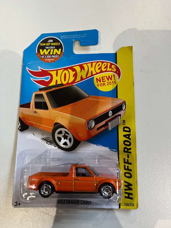 Hot wheels Volkswagen caddy orange. long card import